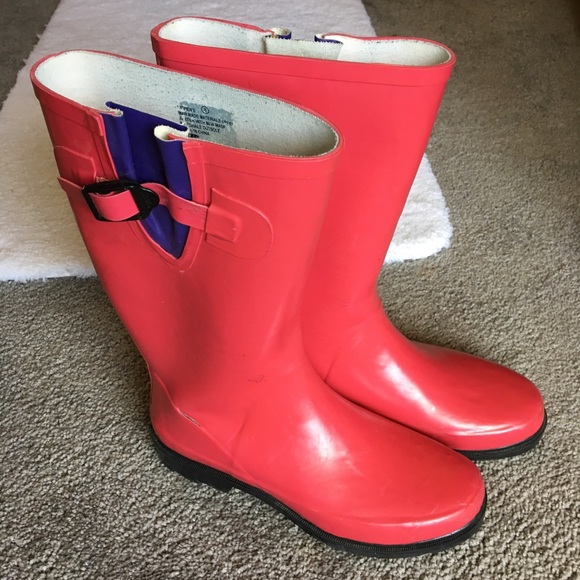 Merona Shoes - 💫3/$10💫EUC Pink Rain Boots ☔️